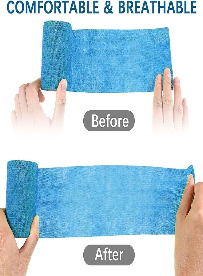 KisSealed Self Adhesive Bandage Wrap 40 Rolls,Breathable Cohesive Non-Woven Wrap,Athletic Tape Self Adherent Bandage Stretch Vet Tape for Wrist Ankle Swelling Sprains(4 Inch x 5 Yards,20 Colors) - Image 3